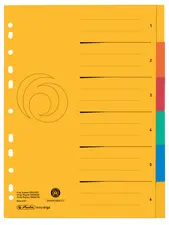 herlitz Intercalaire carton, A4 extra large, 10 touches, uni