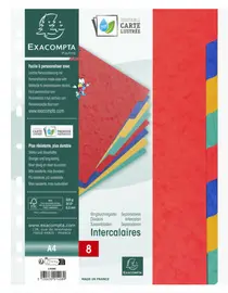 EXACOMPTA Intercalaires en carton, 170 x 220 mm, 6 positions
