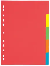 PAGNA Intercalaires en carton, A4, 6 touches, 6 couleurs
