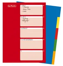 herlitz Intercalaires en plastique, uni, A4, 10 touches