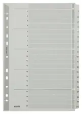 LEITZ Intercalaires en carton mylar, chiffres ,A4, 1-20,gris