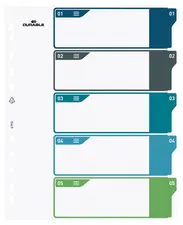 DURABLE Intercalaire en plastique, numérique, A4+, 5 touches