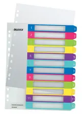 LEITZ Intercalaires en plastique WOW, numéroté, A4, 1-20