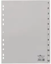DURABLE Intercalaires en plastique, chiffres, A4, 12 touches