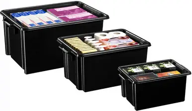 CEP Bac de rangement Maxi strata, 32 litres, noir