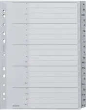 LEITZ Intercalaires en plastique, A-Z, format A4 extra large