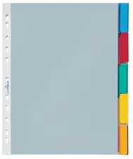 DURABLE Pochettes intercalaires, 5 touches, transparent, A4