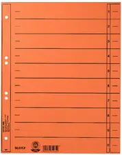 LEITZ Intercalaires, format A4 extra large,en carton manille