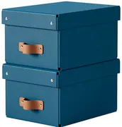LEITZ Boîte de rangement Puro, carton, 7 L, set de 2, bleu