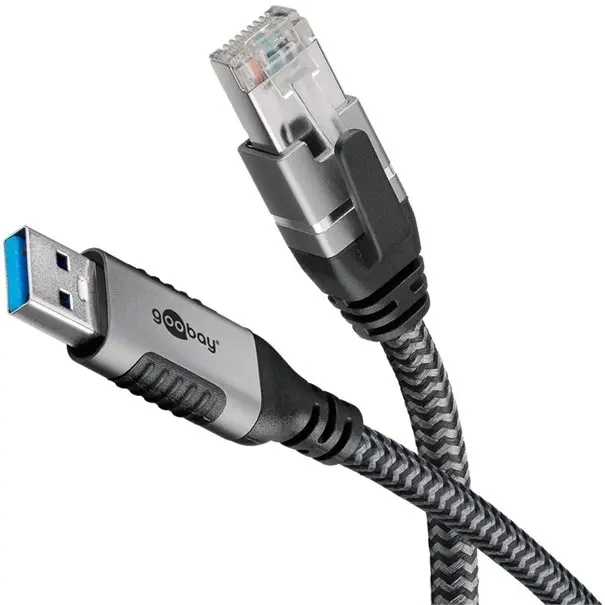 Ethernet-Kabel USB-A 3.0 auf RJ45, 3 m USB-A 3.0 auf RJ45 CAT6 FTP 0300 Adapterkabel 3m
