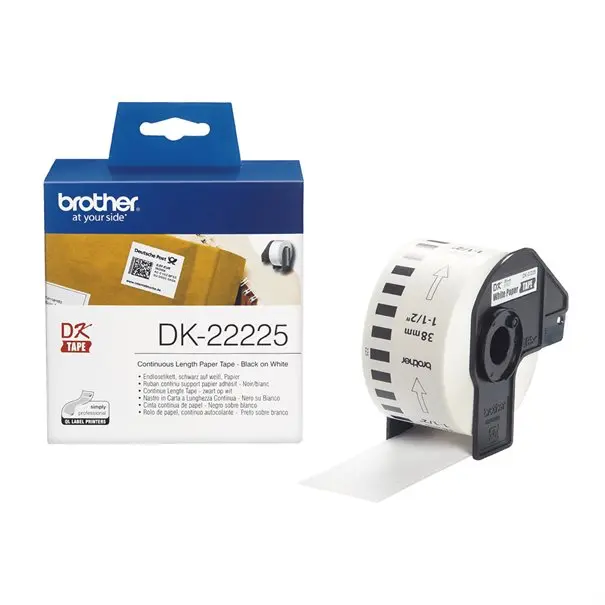 Endlosetiketten Brother DK-22225 schwarz auf weiß
