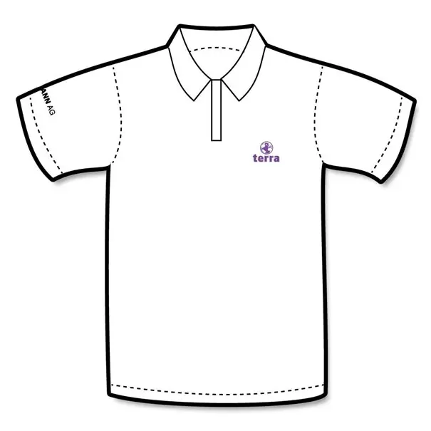 TERRA Poloshirt, White - size: XL