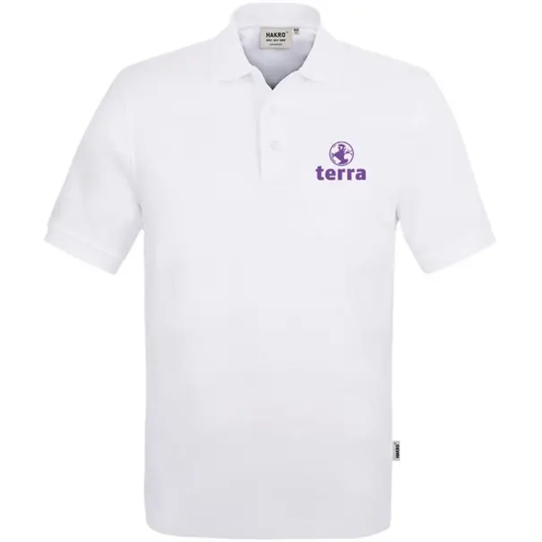 W TERRA MEN Polo-Shirt, white - M