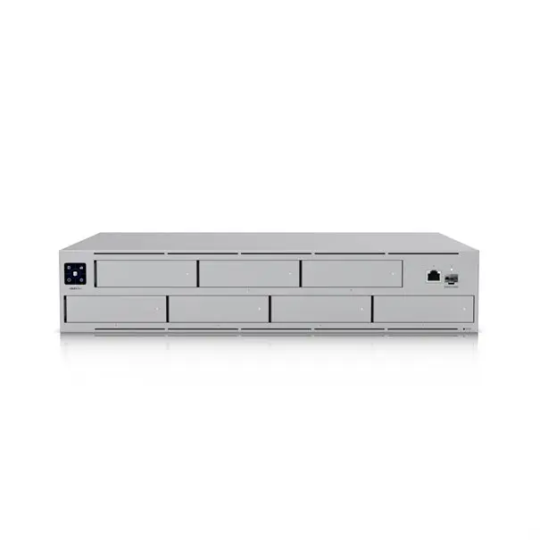 Ubiquiti UNAS-Pro 1xRJ45 GbE/1x10G SFP+ (7 HDD bays for 2.5"/3.5") 2U rack-mount NAS with (7) 2.5/3.5" drive bays