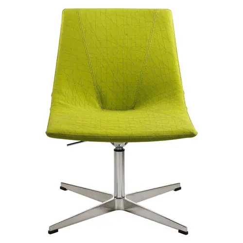 chauffeuse Egg 1 place simili vert structure finition chrome