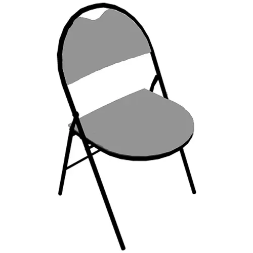 Superconfort jeu de 2 chaises pliante tissu bali cat A gris nuage pietement métal noir