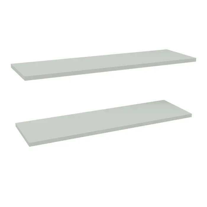 Lot de 2 tablettes  acier galvanisé L. 120 cm