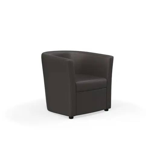 Fauteuil Côme 1 place L. 75 cm xl. 75 cm x H. 66 cm simili cuir noir