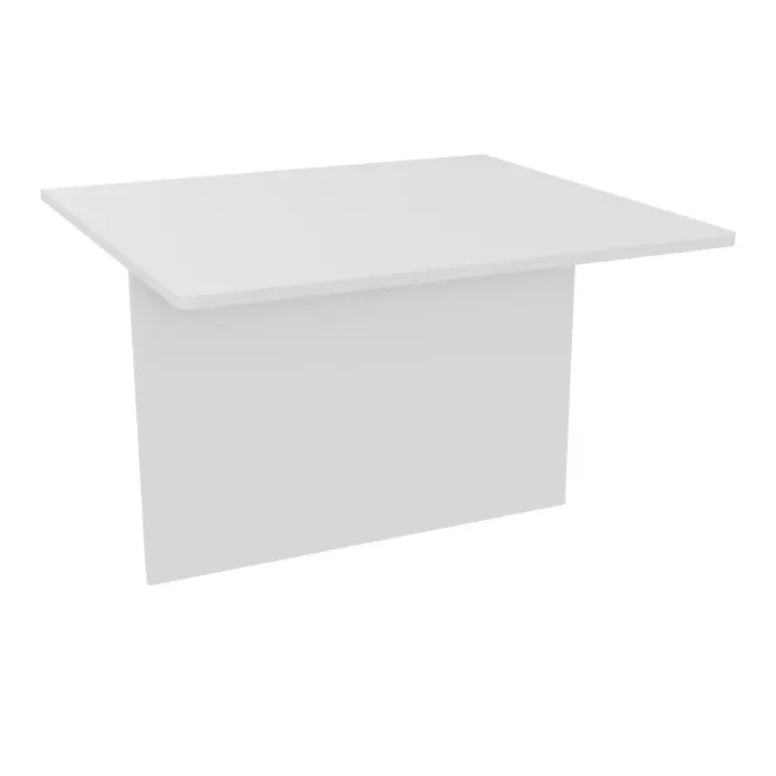 Module de banque d'accueil Guest PMR extremité gauche H. 74 x L. 125 cm plateau mélamine blanc neige structure mélamine blanc neige