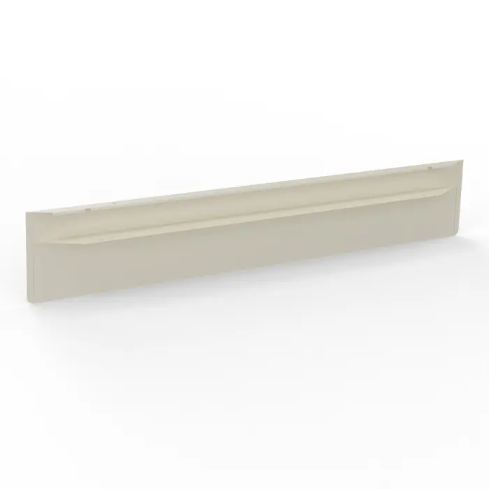 Voile de fond Karl L. 180 cm métal lisse blanc nacré