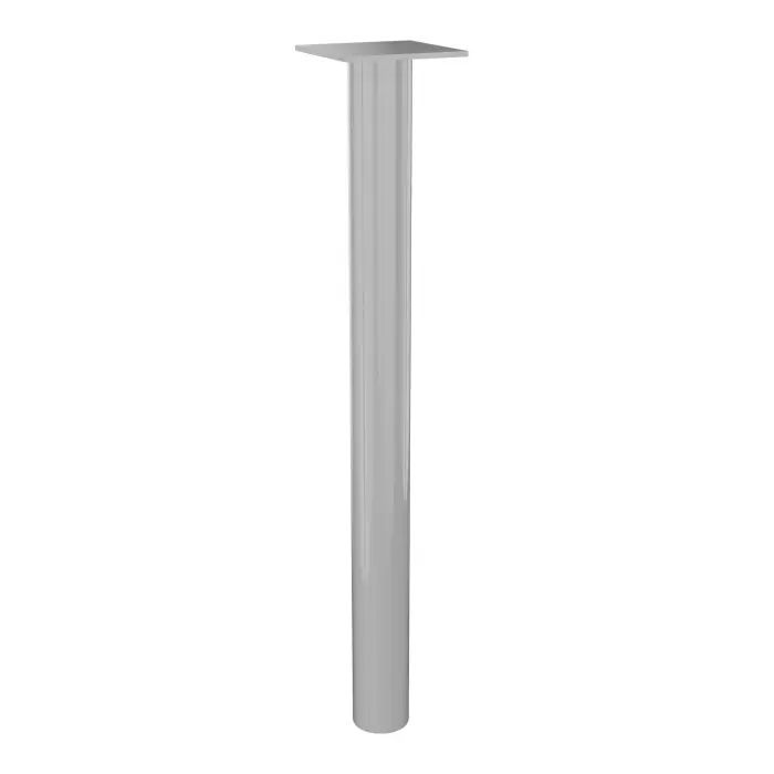 Pied tube de renfort finition gris aluminium