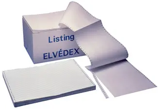ELVE Papier listing en continu, 380 mm x 12" (30,50 cm)