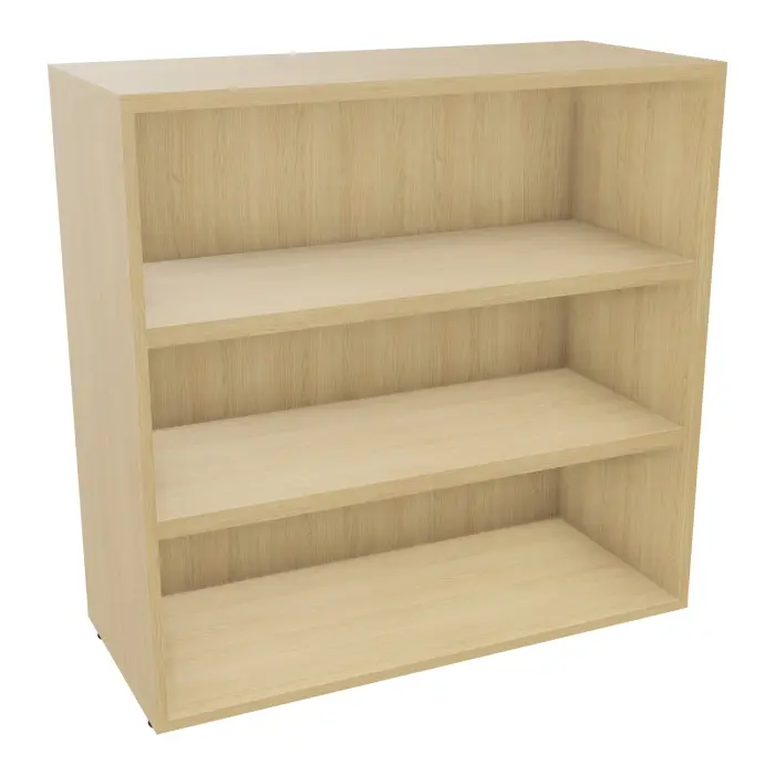 Armoire mélamine Armand 2 tablettes H. 100 x L. 100 x P. 43,2 cm sans portes - corps et top finition mélamine Chêne naturel