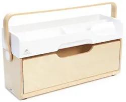 ALBA Module de rangement portable ERGOBOX, hêtre/blanc