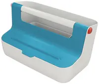 LEITZ Boîte de rangement portable Cosy, gris clair/bleu