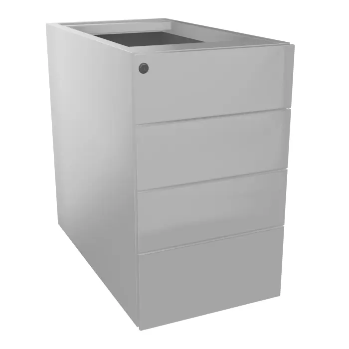 Caisson hauteur bureau L. 42 x P. 77 x H. 71 cm 4 tiroirs plats