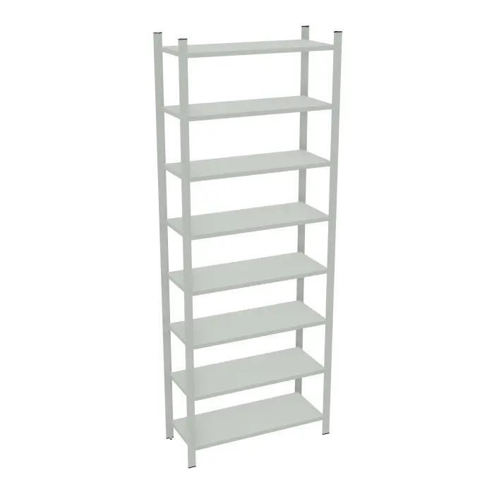 Element départ rayonnage H. 250 cm x L. 90 cm  acier galvanisé 8 tablettes  acier galvanisé