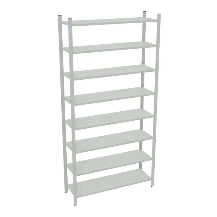Element départ rayonnage H. 250 cm x L. 120 cm  acier galvanisé 8 tablettes  acier galvanisé