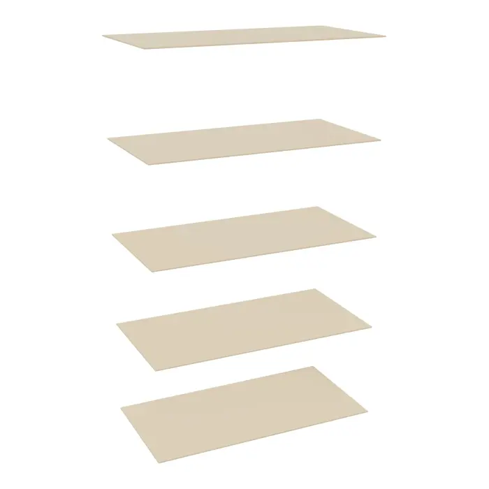 Lot de 5 dessus Isorel L. 100 x P. 50 cm pour rayonnage tubulaire