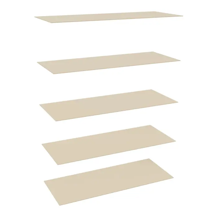 Lot de 5 dessus Isorel L. 125 x P. 50 cm pour rayonnage tubulaire