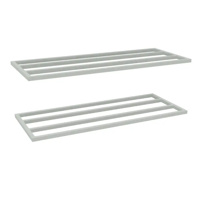 Lot de 2 traverses supplémentaires L. 125 x P. 50 cm acier galvanisé pour rayonnage tubulaire