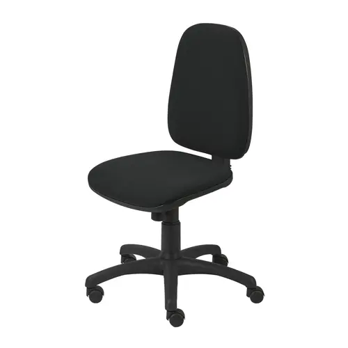 SiSiège Mia mécanisme contact permanent dossier ht 50 cm réglable en hauteur tissu Cagliari noir piètement nylon noir