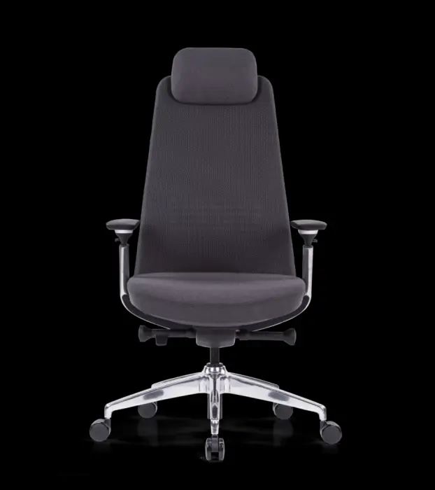 Têtière réglable en hauteur
Dossier filet 3D anthracite
Support lombaire réglable en hauteur
Translation d'assise
Accoudoirs réglables 3D, soft touch
Tension réglable latéralement, 6 intensités
Pied aluminium chromé
Roulettes Ø 60 mm