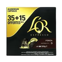 L'OR ESPRESSO CAPSULES CAFE FORZA N°9 50PCS (35+15)
