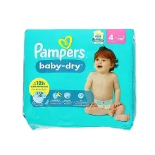 PAMPERS COUCHES BABY DRY N°4 (9-14 KG) 30PCS