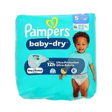 PAMPERS COUCHES BABY DRY N°5 (11-16 KG) 26PCS