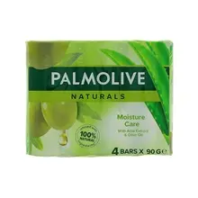 PALMOLIVE NATURALS SAVON ALOE & OLIVE 4x90G