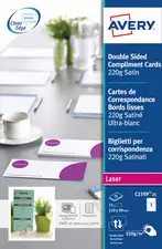 AVERY Cartes de correspondance laser, 210 x 99 mm
