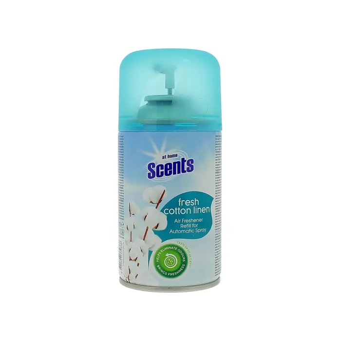 AT HOME DESODORISANT A RECHARGE AUTOMATIQUE FRESH COTTON LINEN 250ML