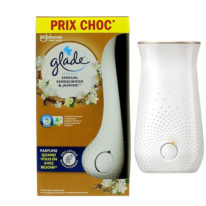 GLADE DESODORISANT AUTOMATIQUE SENSUAL SANDALWOOD & JASMINE 18ML