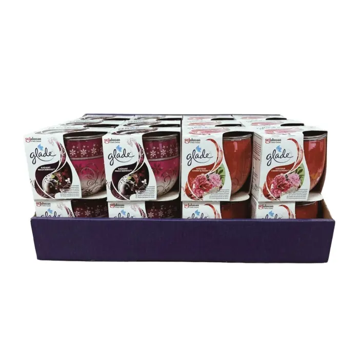 GLADE BOUGIE PARFUMEE 108G DISPLAY 2 REF. 24PCS