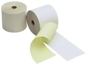 Kores Rouleau de caisse, 2 couches blanc/jaune, 57 mm x 25 m