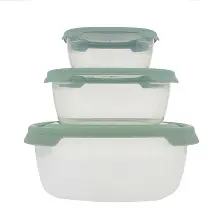 UNICO BOITES CARREES PLASTIQUE 3PCS (0.4L/1L/2L)