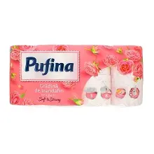 PUFINA PAPIER TOILETTE ROSE GARDEN 3 PLIS x8