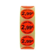 ROULEAU 1000 ETIQUETTES FLUO (35mm) 2,99 €