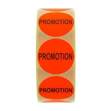 ROULEAU 1000 ETIQUETTES FLUO (45mm) PROMOTION